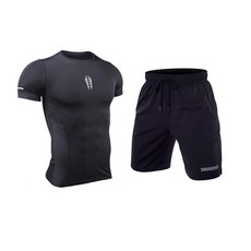 NAYA STYLE 男款運動短袖T恤+短褲套裝 M2SET-41