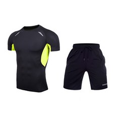 나야스타일 남성용 헬스복 반팔티 + 반바지 세트 M2SET-47-3