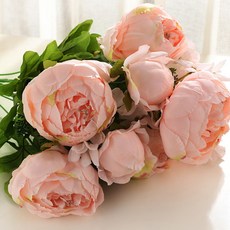 市集風格高級牡丹人造花束, 款式9, 1個