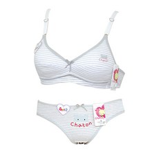 Chaton 孩童條紋內衣+內褲組 K1023