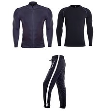 나야스타일 남성 헬스복 집업+긴팔티+레깅스 M3SET-105-3