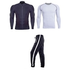 나야스타일 남성 헬스복 집업+긴팔티+레깅스 M3SET-105-1