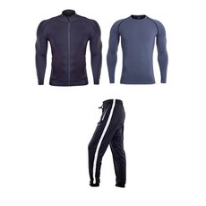 NAYA STYLE 男款運動拉鍊外套+長袖T恤+內搭長褲 M3SET-105-2