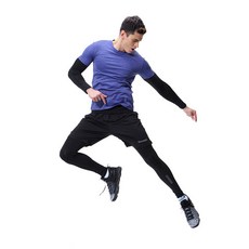 NAYA STYLE 男士健身服 長袖T恤+短袖T恤+短褲+打底褲 M4SET-55-2