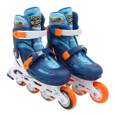 Hot WHeeLs 孩童直排輪滑鞋船長藍色, 混色