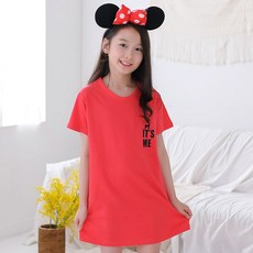 JACKID 女童字母印花長版短袖T恤