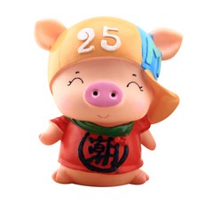 迷你蒂內可愛帽子豬存錢筒, 黃色, 1個