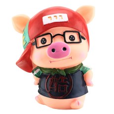 Minittine 可愛戴眼鏡小豬存錢筒, C, 1個