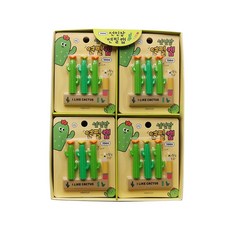 Pinkfoot 仙人掌造型鉛筆帽 3入, 混色, 24組