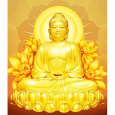 ZEZENEW 釋迦牟尼佛 寶石十字繡 B1197, 混合顏色, 1套