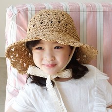 Woojooi 女童 Laura 蕾絲草帽