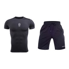 Naya Style 男士健身房短袖 T恤 + 短褲 2 件套 M2SET-190