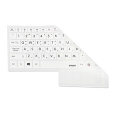 파인피아 삼성 NT550EBA 시리즈용 문자인쇄 키스킨, 화이트, 1개