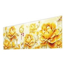 ZEZENEW 黃金牡丹鑽石畫, 混合顏色, 1套