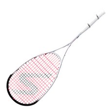 SALMING Fujione Feather 2019 壁球拍+全罩 1299109-0707, 白紅