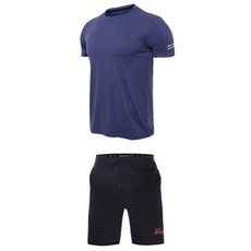 NAYA STYLE 男士健身房短袖 T恤 + 短褲 2件套 MSET-54-2