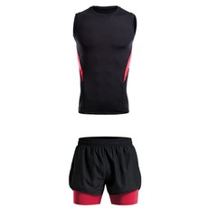 나야스타일 남성 헬스복 나시 + 반바지 2종 세트 MSET-99-2