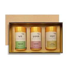Chaye 傳統罐裝茶葉禮盒 3件組, 綠茶50g+桔梗茶50g+蕎麥茶100g+禮盒, 1組