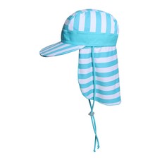 JOYMULTI 童款條紋綁帶遮陽帽