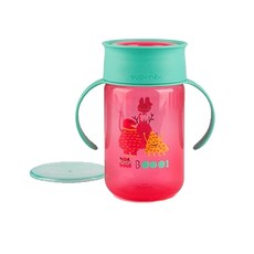 suavinex BOOO 360度學飲杯 340ml, 粉色, 1組