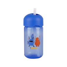 suavinex 蘇維妮 Booo系列怪獸圖案吸管學習杯, 藍色, 340ml, 1個