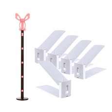 MONACO OLIVE 三段式高度調節鞋架 5入 + 靴撐, 1套