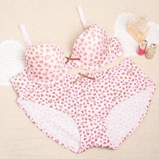 Chaton 女款豹紋款內衣+內褲 K1045