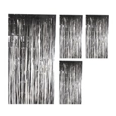 파티쇼 파티은박수술커튼 4p, 블랙, 4개