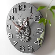 Majiwoo Anna 貓頭鷹掛鐘, 灰色