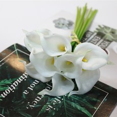 都市花園人造花 真花 8入, 白色的