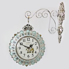 키다리시계 저소음 스몰 라일락 양면 S 벽시계, 혼합 색상