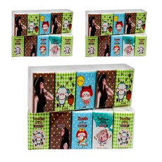 10張榻榻米迷你便攜口袋紙巾隨機發送, 3包, 10片