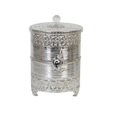 Credis Antique 金屬梅花圓柱形垃圾桶中號, 新庫存, 1個