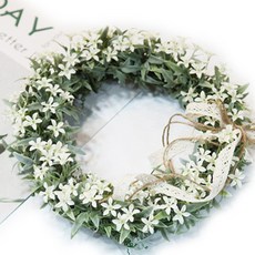 都市庭園 自然風星星花花環, 白色