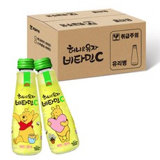 고려은단 허니유자 비타민C 디즈니 곰돌이 푸 에디션 랜덤 발송, 140ml, 30개