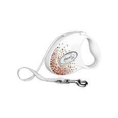 플렉시 글램 스플래쉬 오리엔트 테이프형 반려동물 자동줄, 화이트, 1개