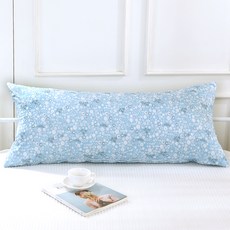 gBEDDING 泡泡紗棉質花朵印花靠墊, 藍色