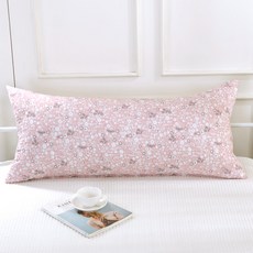 gBEDDING 泡泡紗棉質花朵印花靠墊, 粉色的