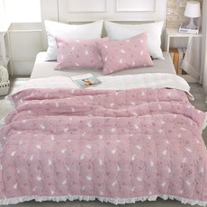 gBEDDING 印花泡泡紗薄被, 粉色的