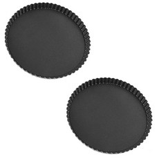 이홈베이킹 분리형 타르트팬 블랙, 2개