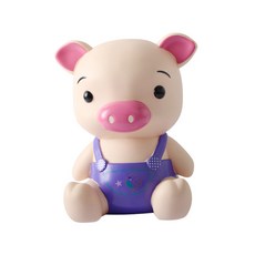 Mini Tine穿衣服坐著的豬存錢筒, 紫色, 1個