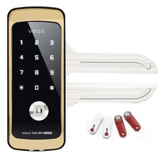 유니코 베가골드U 유리문도어락 UG 230 + 터치키 4p