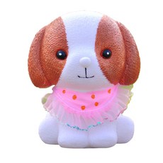 미니띠네 알록달록 귀여운 강아지 저금통, 브라운, 1개