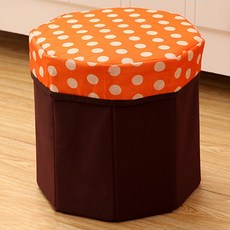 簡易保暖圓點套收納椅, 橘子