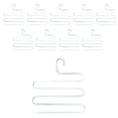 Bono House 5層褲子衣架, 白色的, 10片