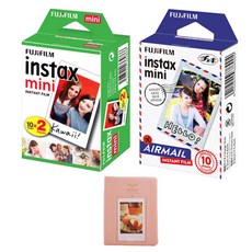 instax 拍立得 拍立得底片 20入+拍立得底片 航空款 10入+相冊 隨機出貨, 單品, 1套