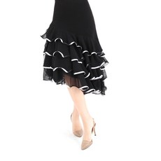 Bellydomaemol 層層不對稱飾帶裙 肚皮舞服 LDS2200, 銀色