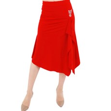 Valley批發店荷葉邊基本裙肚皮舞服 LDS3600, 紅色的