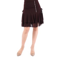 Valley批發店雙邊帶子Chanel裙子 肚皮舞服 LDS2000, 棕色