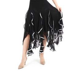 Bellydomaemol 緞帶螺旋裙 肚皮舞服 LDS2300, 銀色